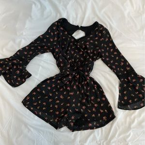 Floral Long Sleeve Romper
